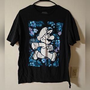 Super Mario Black Graphic T-Shirt XL